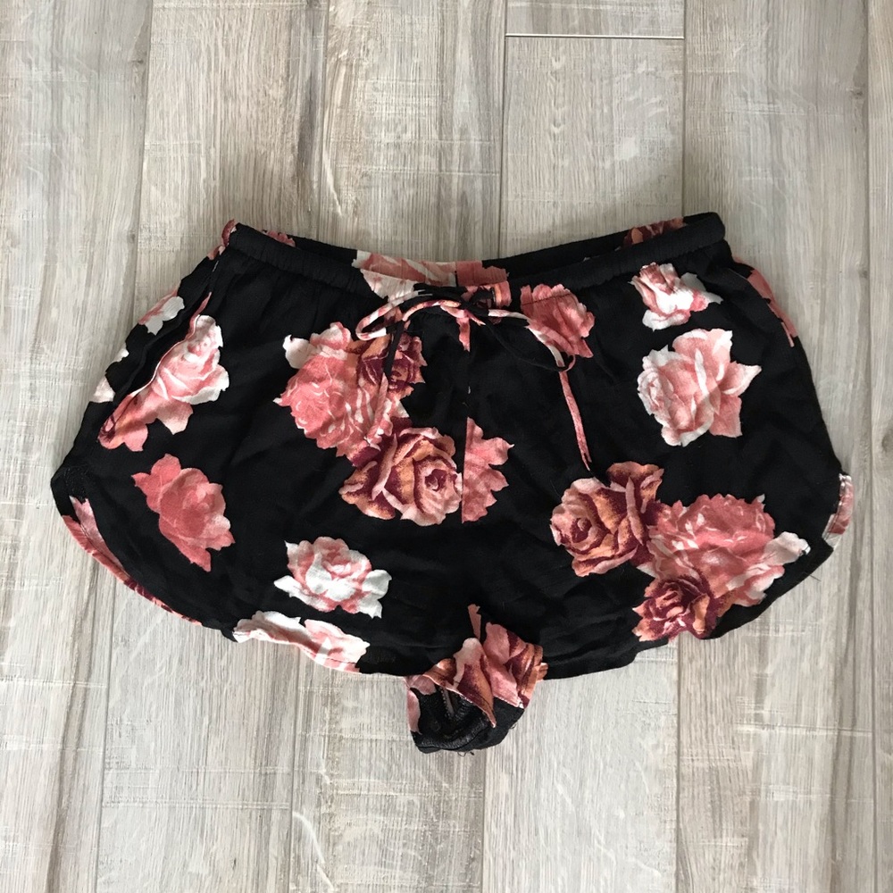 Floral Linen Shorts